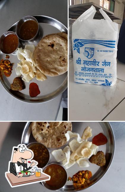 Food at Mahavir Jain Bhojanshala
