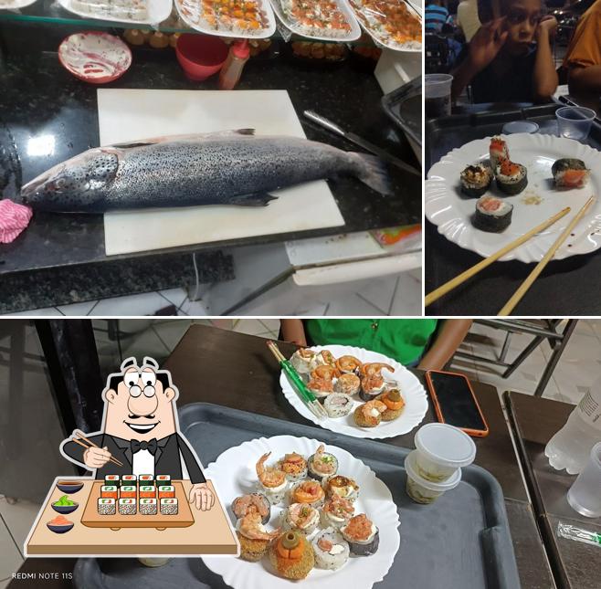 Experimente diferentes opções de sushi