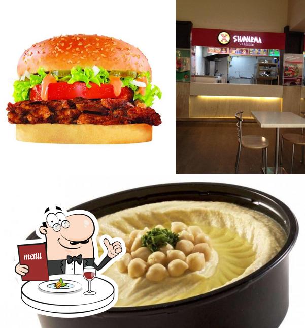 The image of food and interior at Wok Xpress