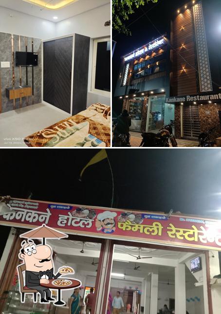 Among various things one can find exterior and interior at Kankane Restaurant