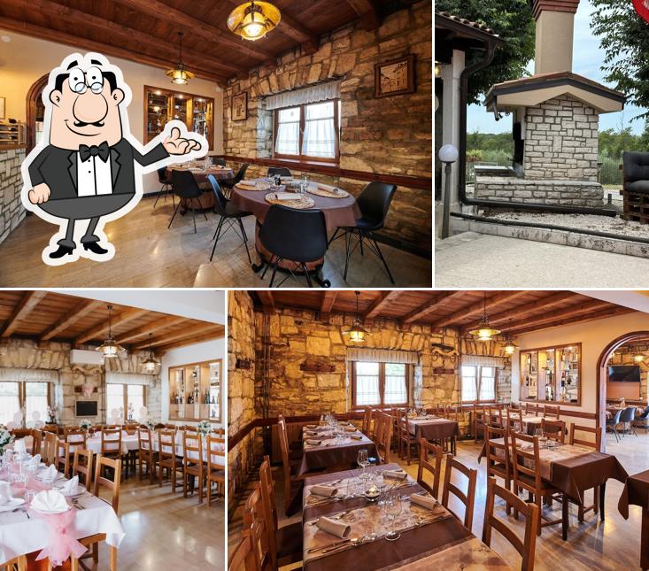 Gli interni di Trattoria David
