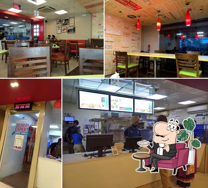 The interior of Domino's Pizza City Centre, Hoshiarpur