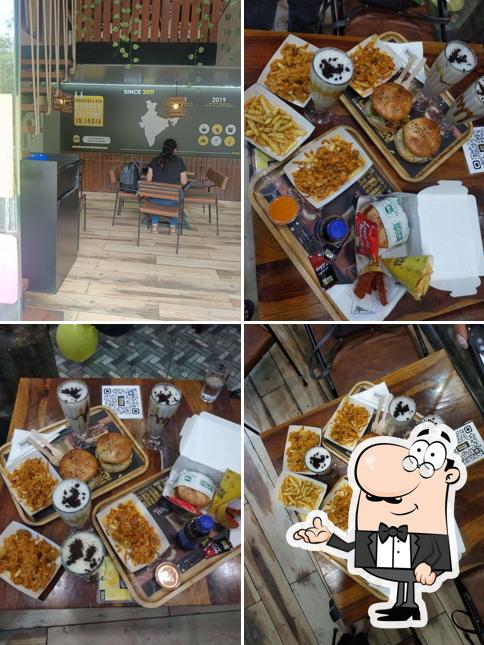 The interior of Biggies Burger : FC Road