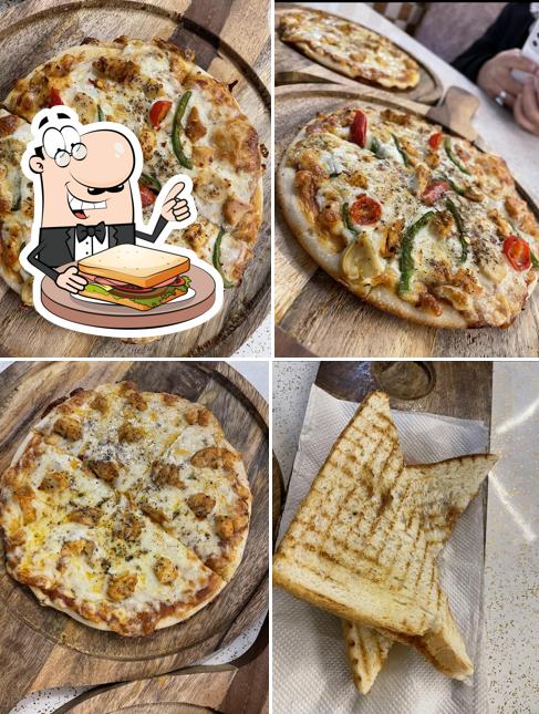 Grilled cheese sandwich at Laziz Pizza