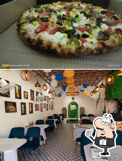 The interior of Pizzazz Place