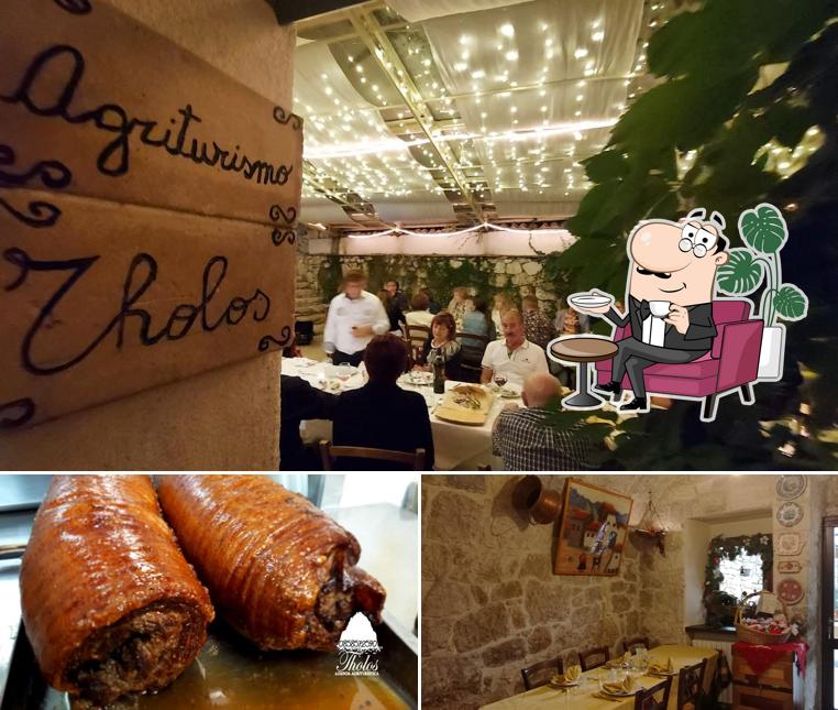 La interni e cibo del ristorante