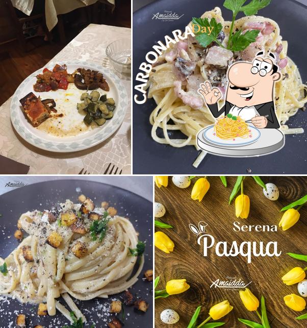 Spaghetti alla carbonara al Ristorante cucina siciliana tradizione e stagionalita a km Vero,aperto sabato sera e domenica a pranzo .su prenotazione
