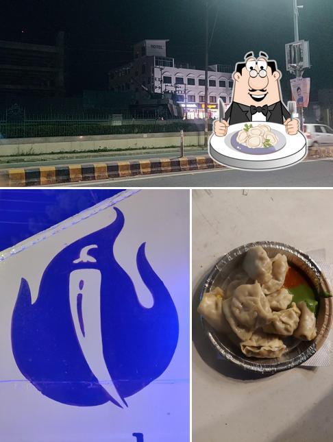 Dumplings at Chill Ease Momo Burger Shop