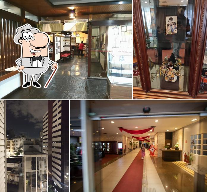 Você pode espairecer no exterior Nikkey Restaurante