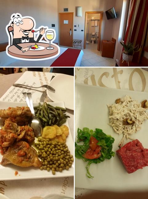 La cibo e interni del ristorante