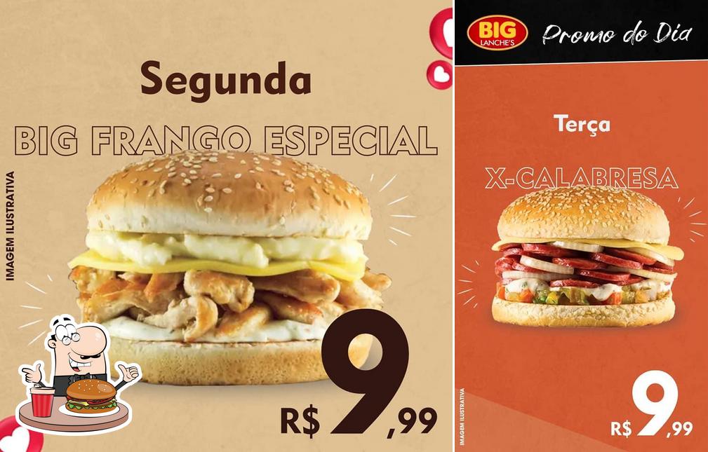 Peça um hambúrguer no Big Lanches e Restaurante