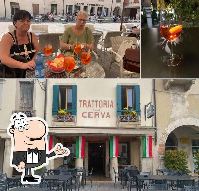 Trattoria Alla Cerva si caratterizza per la interni e bevanda
