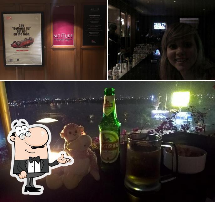 The picture of interior and beer at Altitude