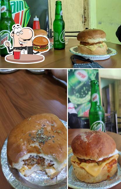Order a burger at Burger Land