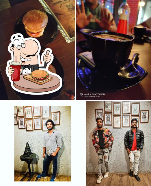 Get a burger at Wizard Street Restaurant