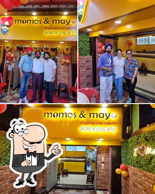 Among different things one can find interior and food at Momos & Mayo