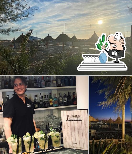 Tra le varie cose da Flora Beach Restaurant si possono trovare la esterno e bevanda