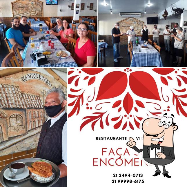 O interior do Restaurante La Violetera