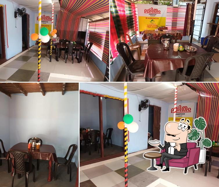 The interior of Lalitham Restaurant
