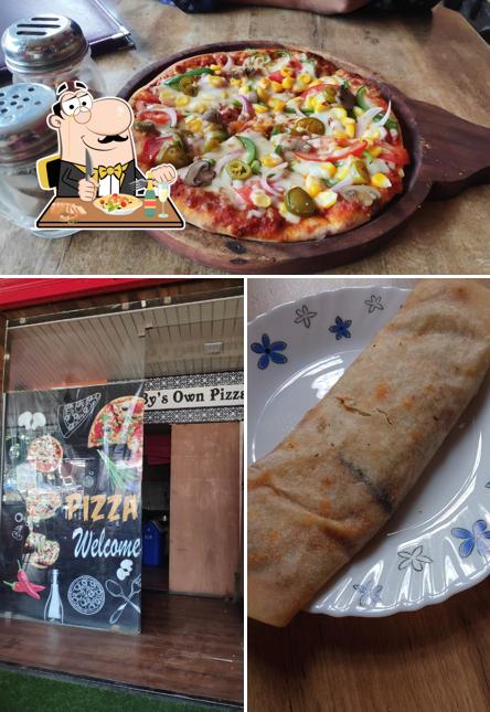 Food at By's own pizza