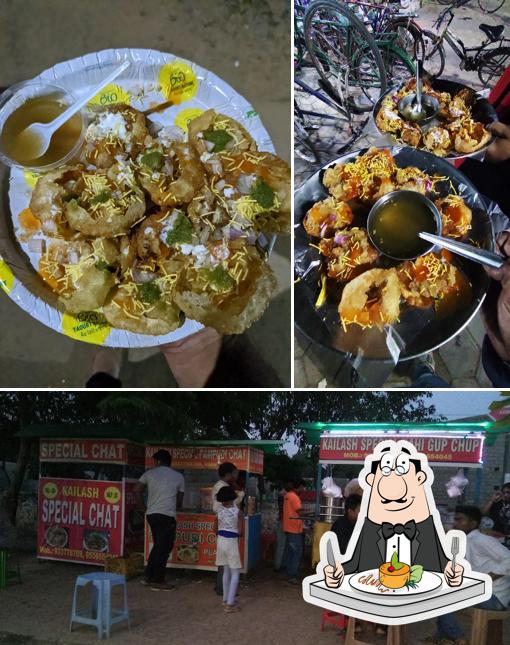 The picture of food and interior at Kailash Special Dahi Gup Chup