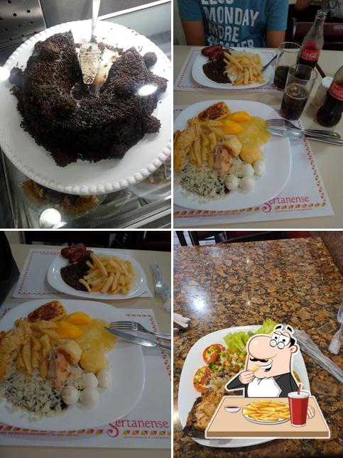 Batata frita em Sertanense restaurante rua Nova 356