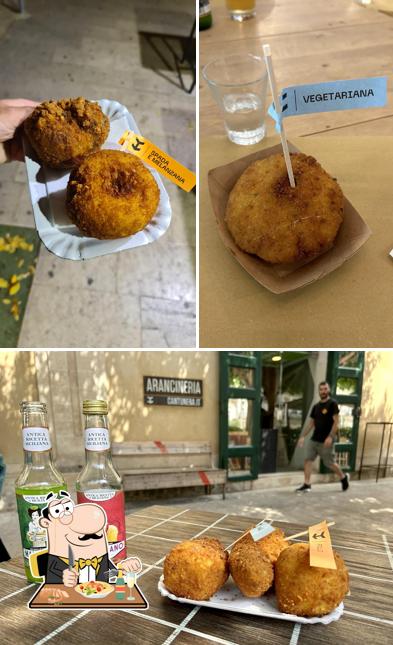 Tra le diverse cose da Arancineria si possono trovare la cibo e interni