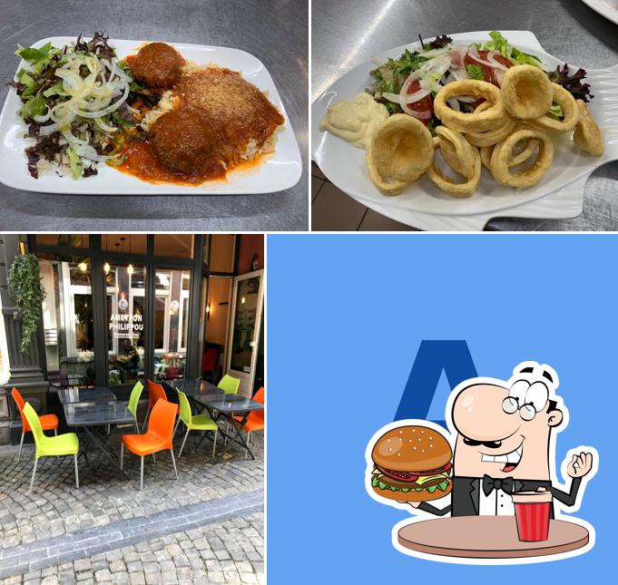 Essayez un hamburger à Ametron Philippou