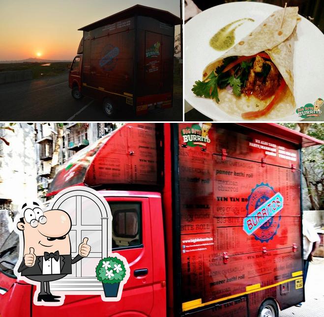 Big Bite Burrito is distinguished by exterior and burger