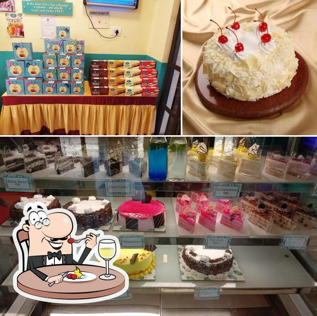 Among different things one can find food and interior at JK's Bakes N Cruncheez - Cake Shop birthdays cakes, fondant cakes and wedding cake Navalur