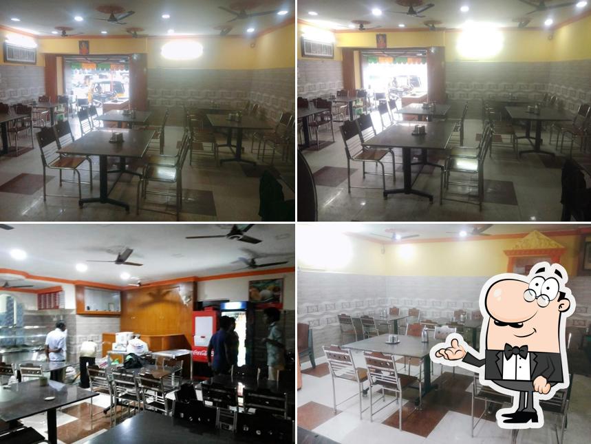 The interior of Sri Muruga Vilas cafe and Hotel