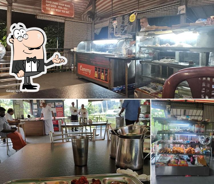Take a seat at one of the tables at Take & Taste