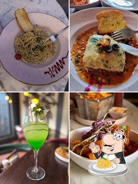 Spaghetti carbonara at Lord Of The Drinks