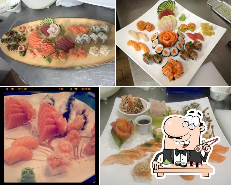 Prove diferentes opções de sushi