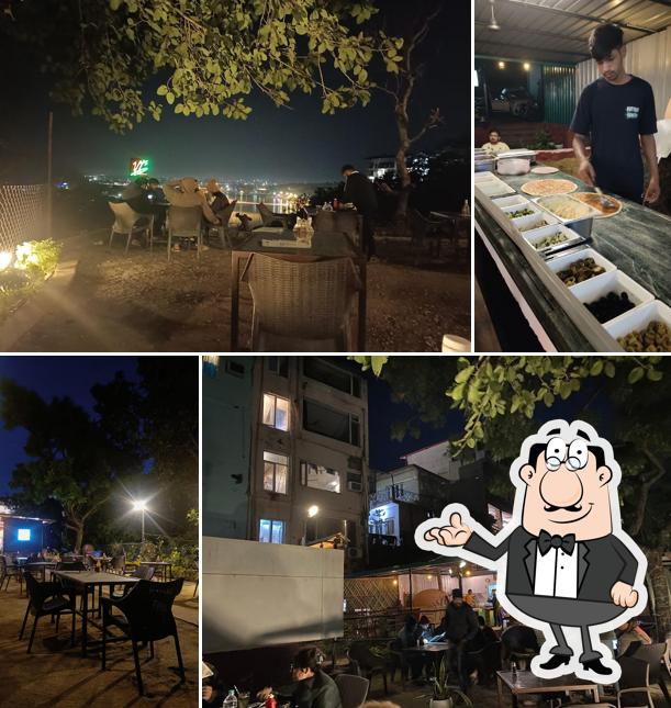 Take a seat at one of the tables at Vj's giardino by the Ganges