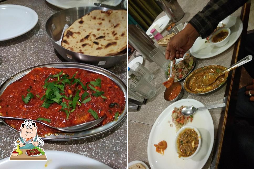 Order meat dishes at Hari Om Restaurant