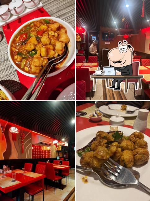 Take a seat at one of the tables at Noodle & Spice