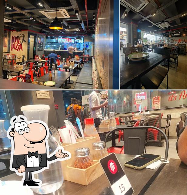 The interior of Pizza Hut Brough Road, Erode