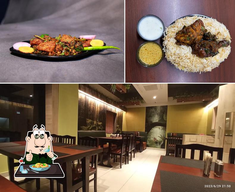Check out the image depicting food and interior at Hyderabad Chefs Multicuisine Restaurant