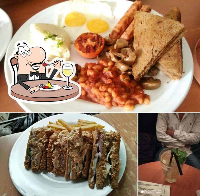 Among various things one can find food and drink at 11th Avenue Cafe Bistro