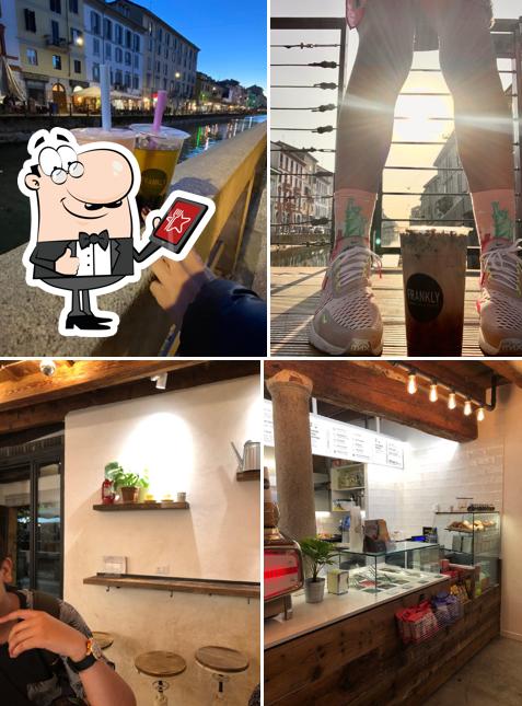Goditi la vista dagli esterni di Frankly Bubble Tea & Coffee