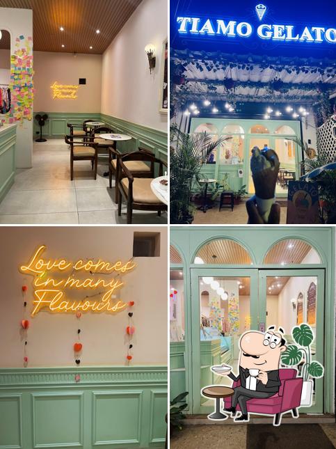 The interior of Tiamo Gelato Goa