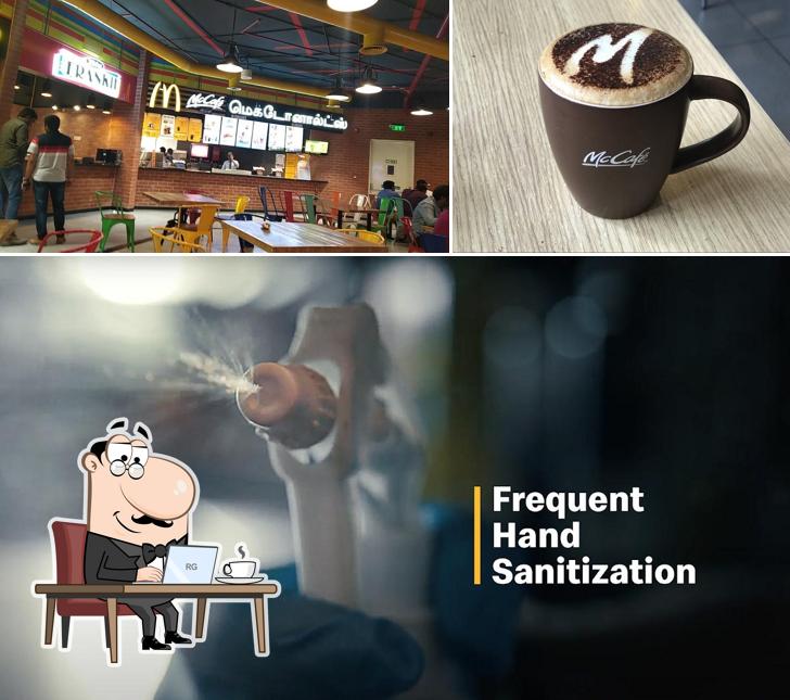 The interior of McDonald's