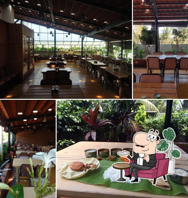 The interior of Banana Leaf Meal - Kidambi's Kitchen Authentic Plantain Leaf Meals South Indian Meals