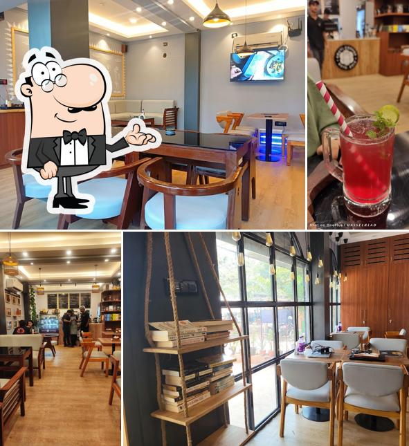 Take a seat at one of the tables at Kruti Coffee