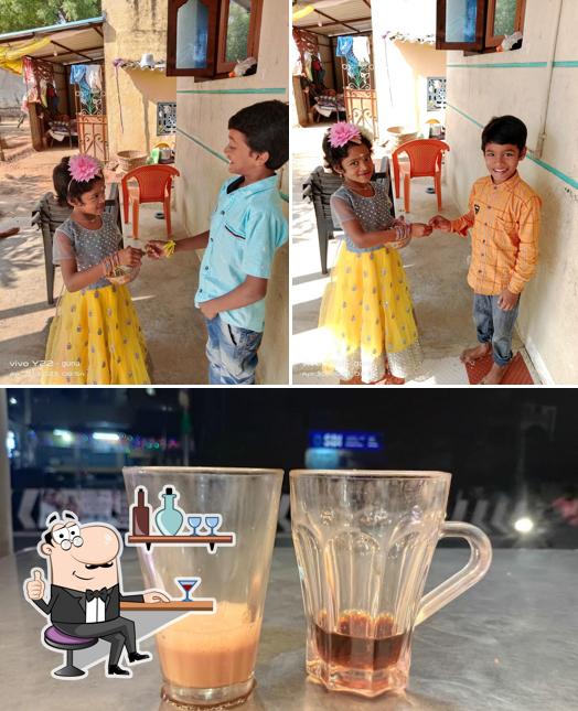 The picture of interior and food at Chitra Coffee Bar