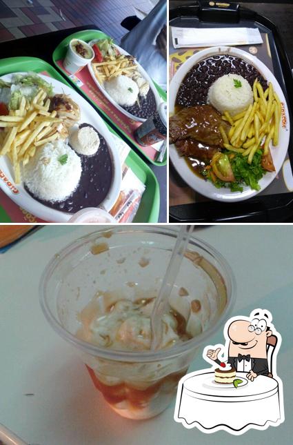 Giraffas serve uma seleção de sobremesas