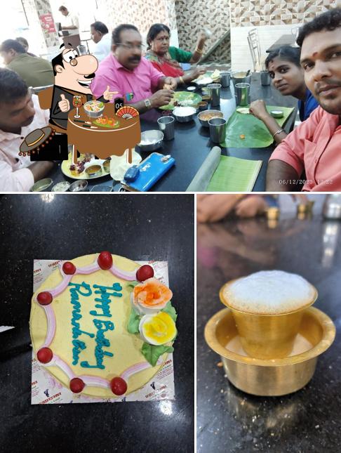 This is the photo showing food and interior at Hotel KAMATCHI BHAVAN - Pure Veg Restaurant in Kumbakonam