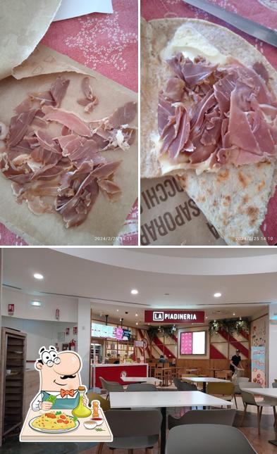 La Piadineria si caratterizza per la cibo e interni