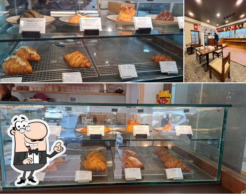 Take a seat at one of the tables at Momoka - Dessert Bar Kissaten